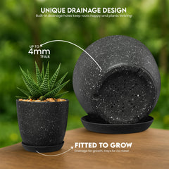 Utopia Home lightweight plastic plant pots on a windowsill