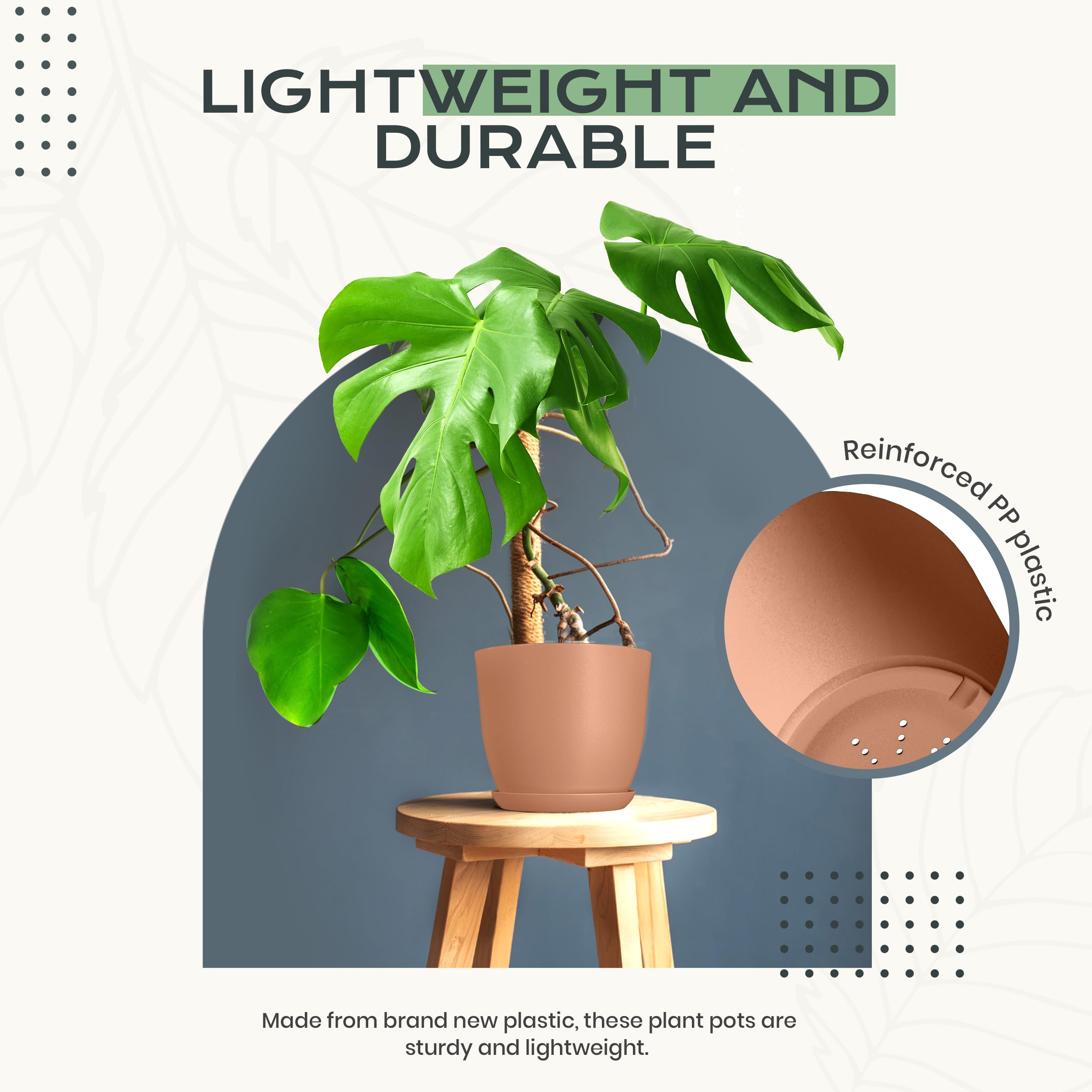 Utopia Home plant pots in various sizes arranged together