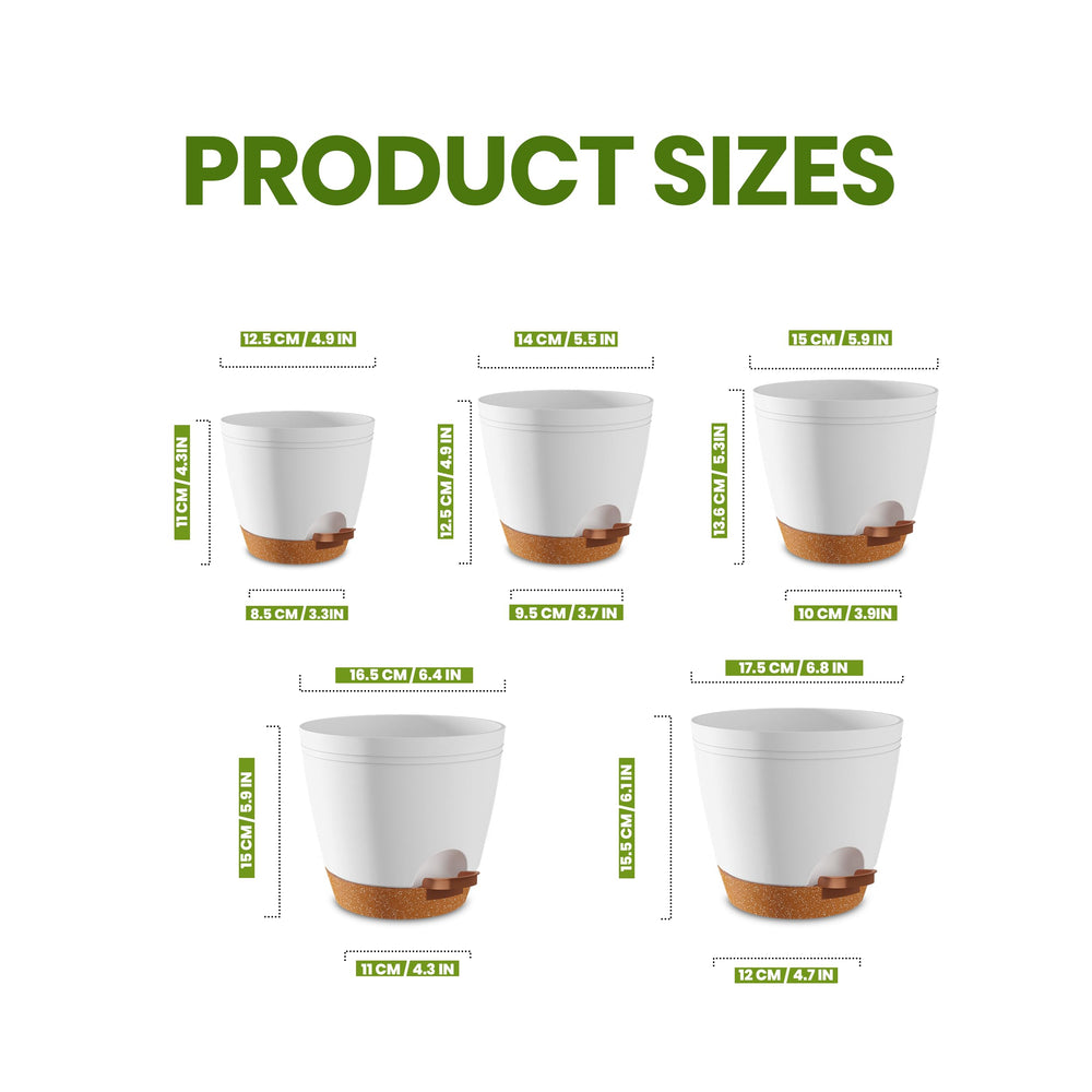 Utopia Home Self Watering Pot 6.4 inches showing drainage holes
