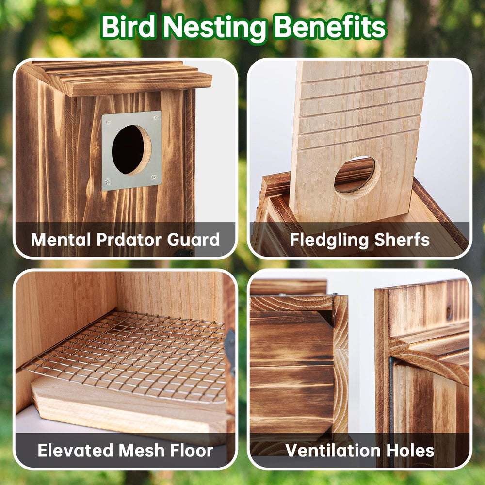UUMENHA Bird House opened front for easy cleaning