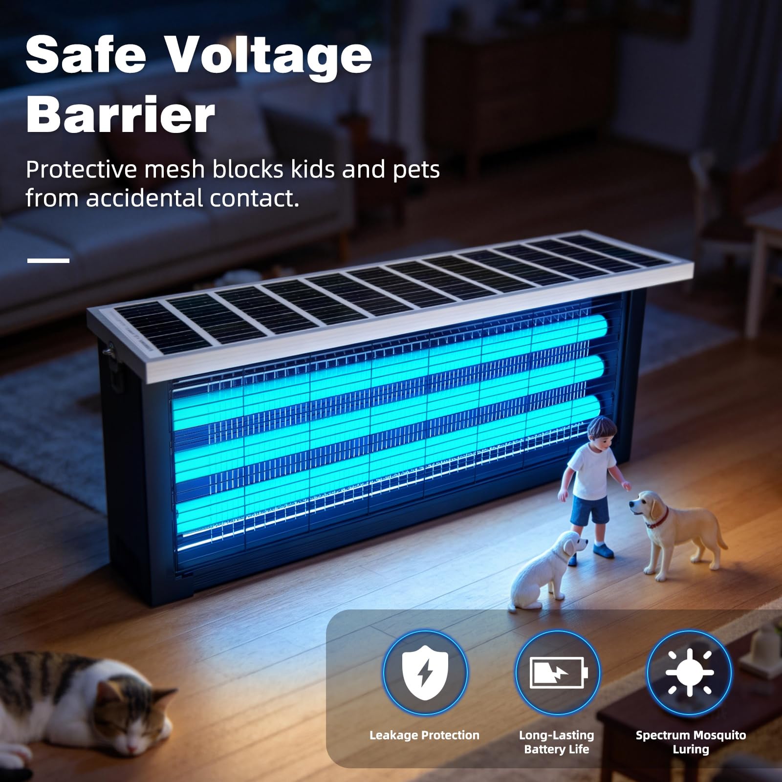 uvcoolplunge Solar Bug Zapper on a picnic table