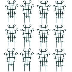 UWIOFF 12 Pcs Garden Trellis for climbing plants, dark green