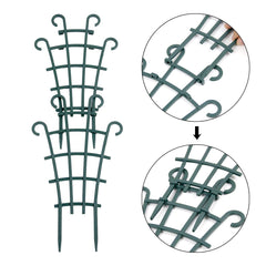 UWIOFF trellis supporting sugar snap peas in a pot