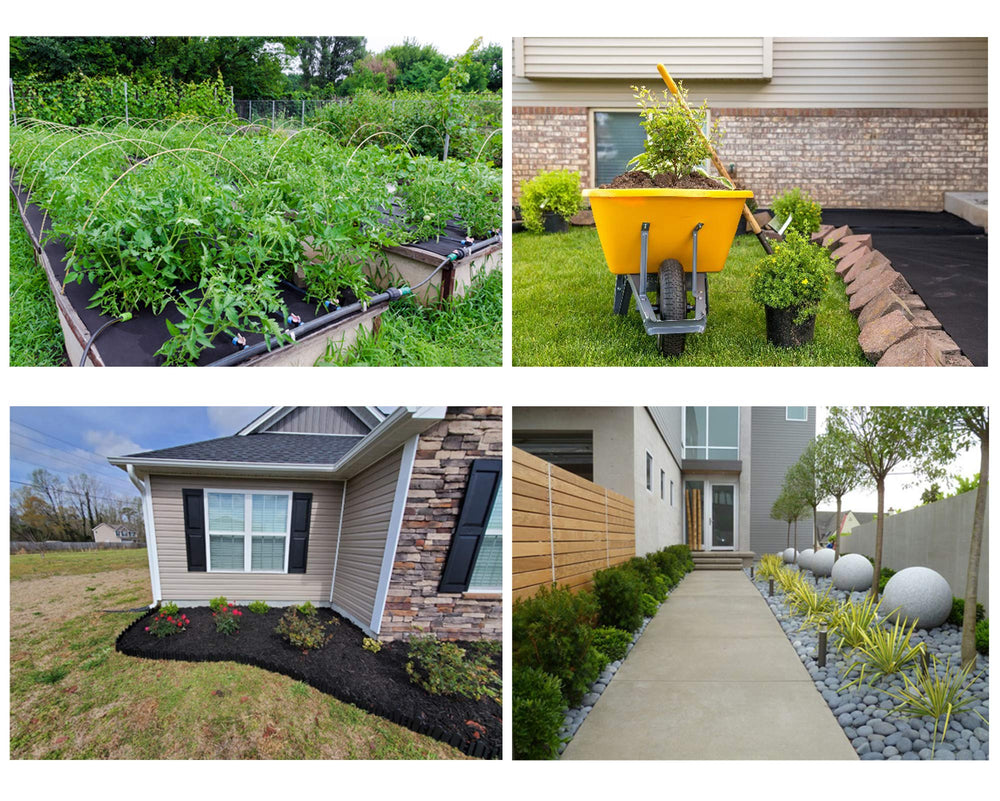 UWIOFF weed barrier fabric in a vegetable garden