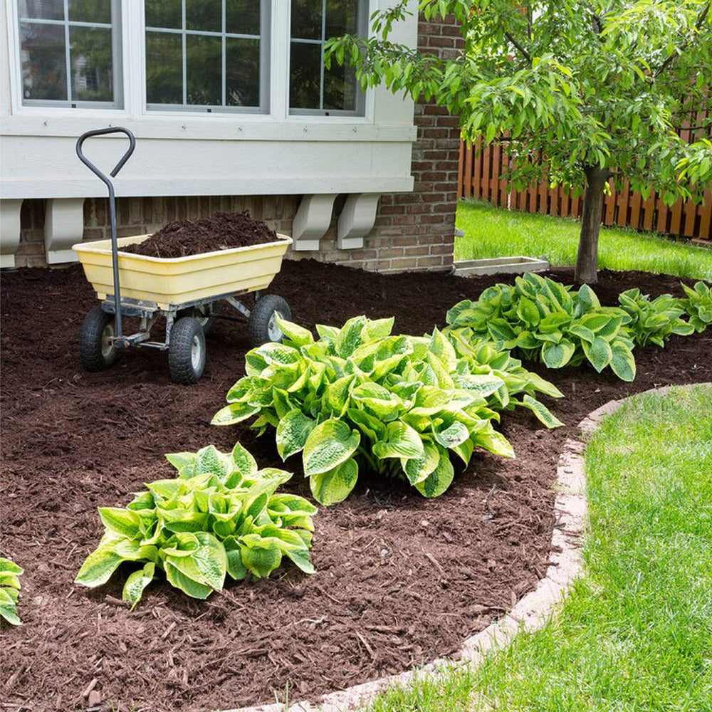 UWIOFF weed barrier fabric layout in a flower bed
