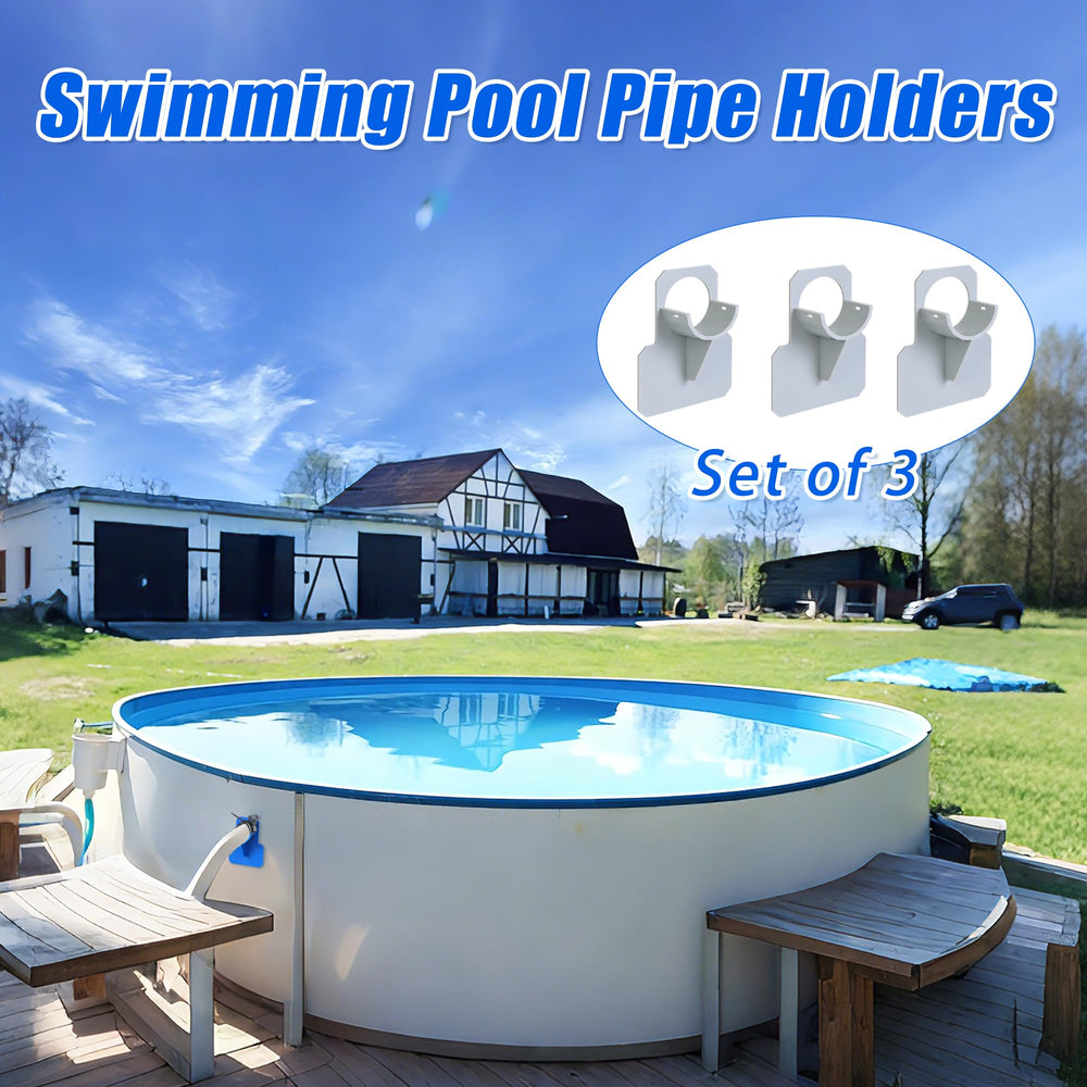 UYEDUJZ hose holders in use with pool hoses