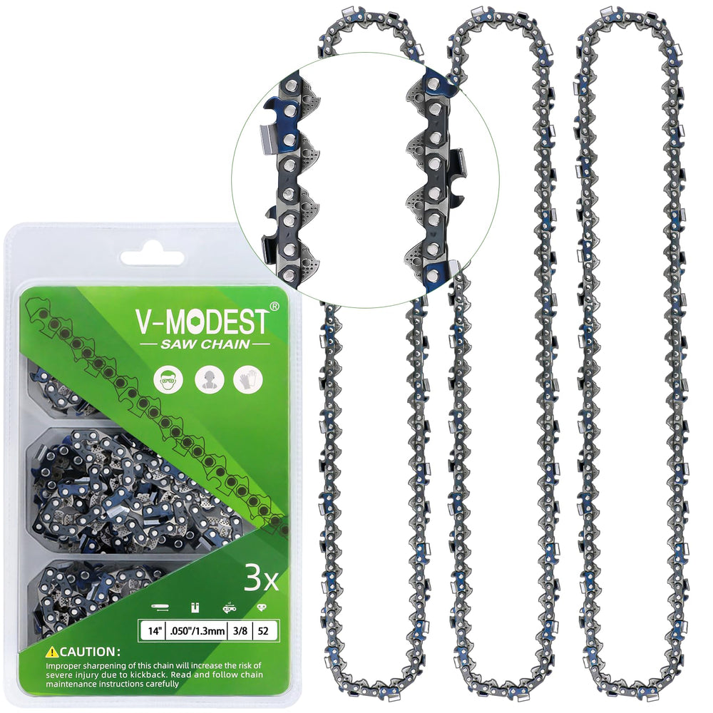 V-MODEST 3-Pack 14 Inch Chainsaw Chain front view