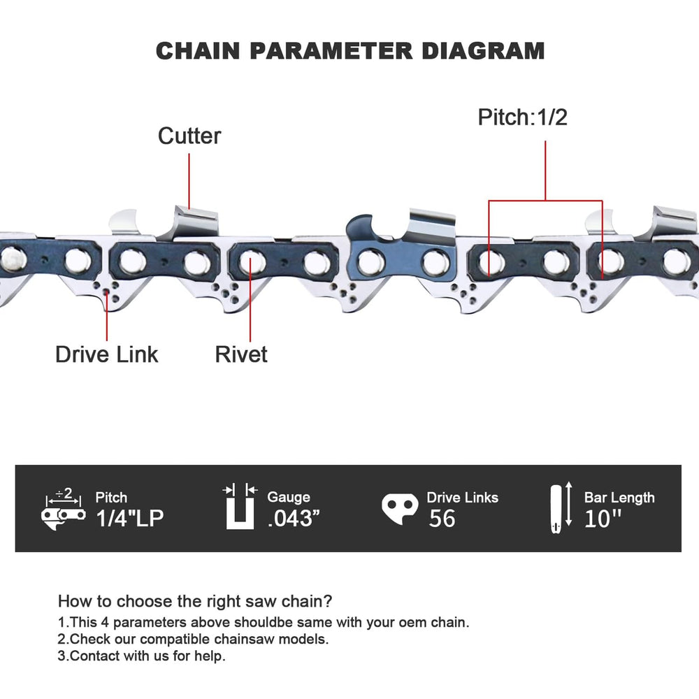 V-MODEST chainsaw chain set packaging