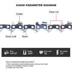 V-MODEST chainsaw chain set packaging