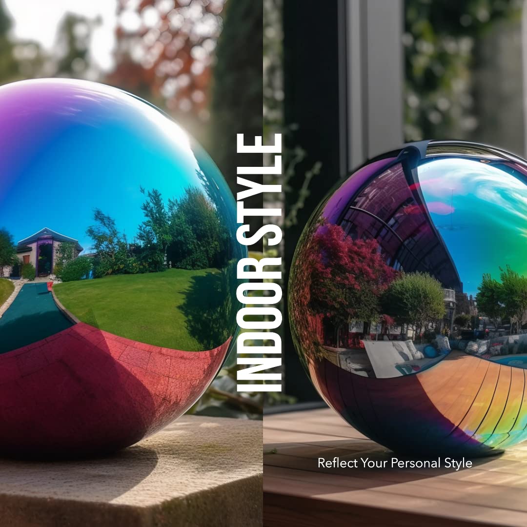 v2croft 12 Inch Gazing Sphere on a patio