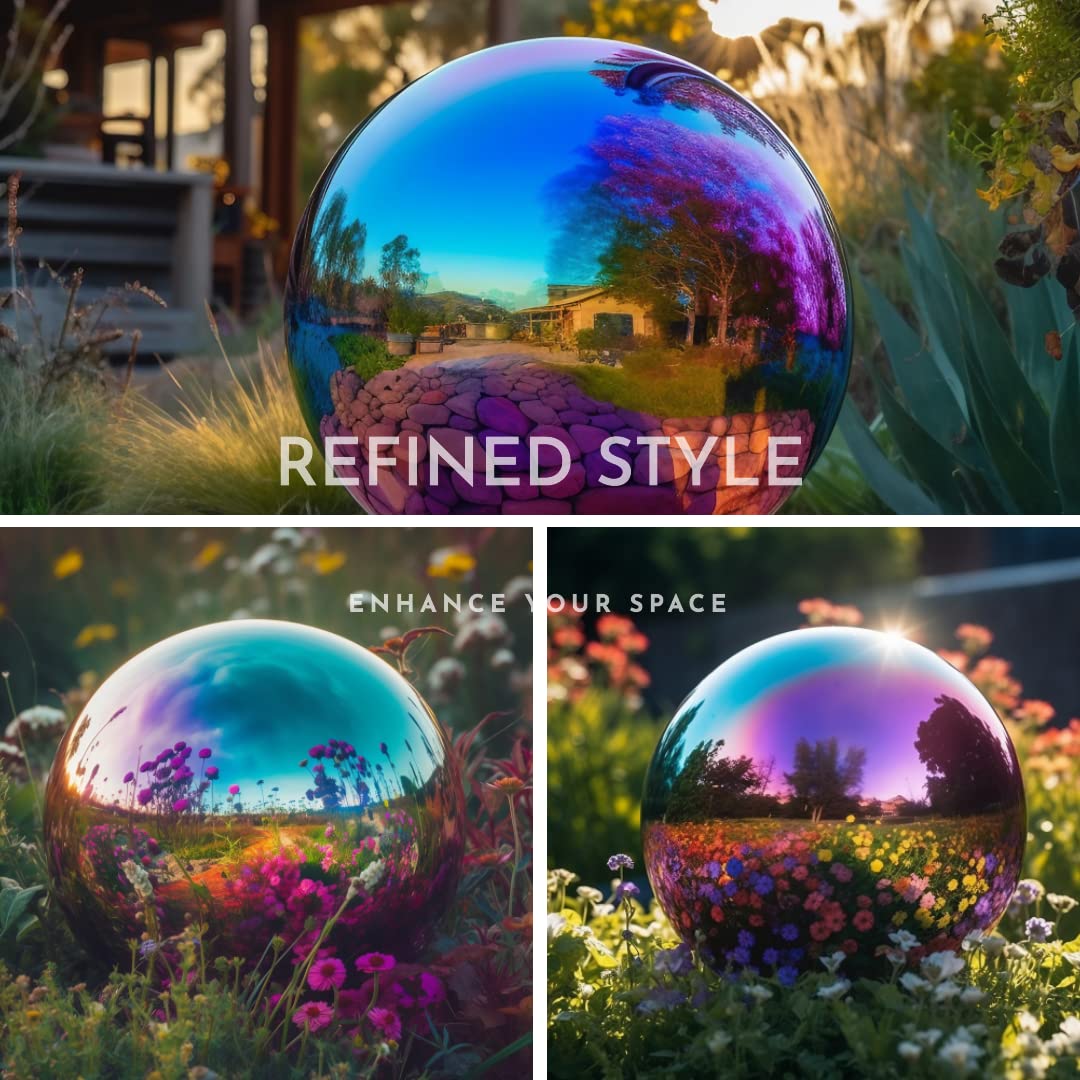 v2croft Gazing Globe placed in a garden setting