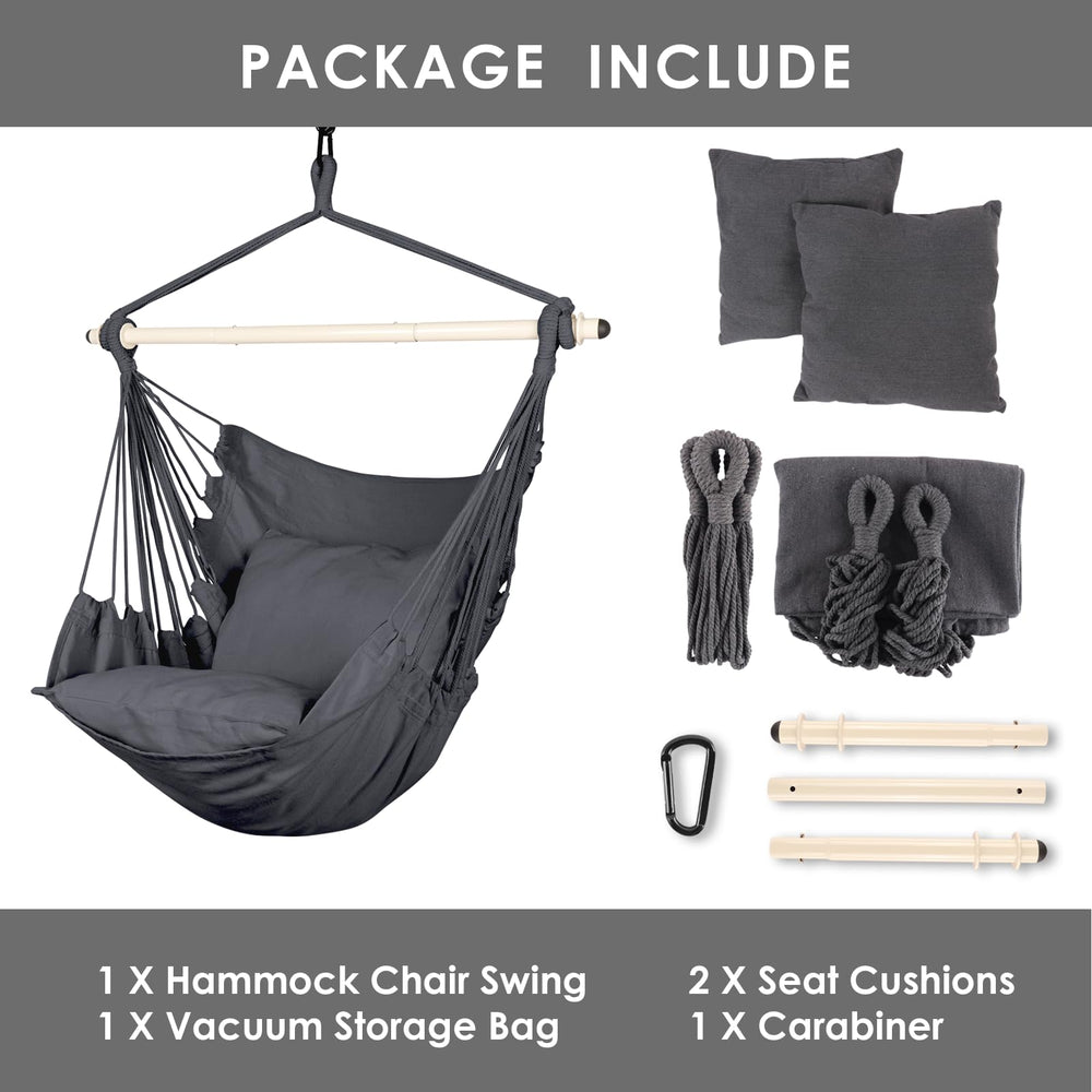 Vacuum storage bag included with Highwild Hammock Chair Swing