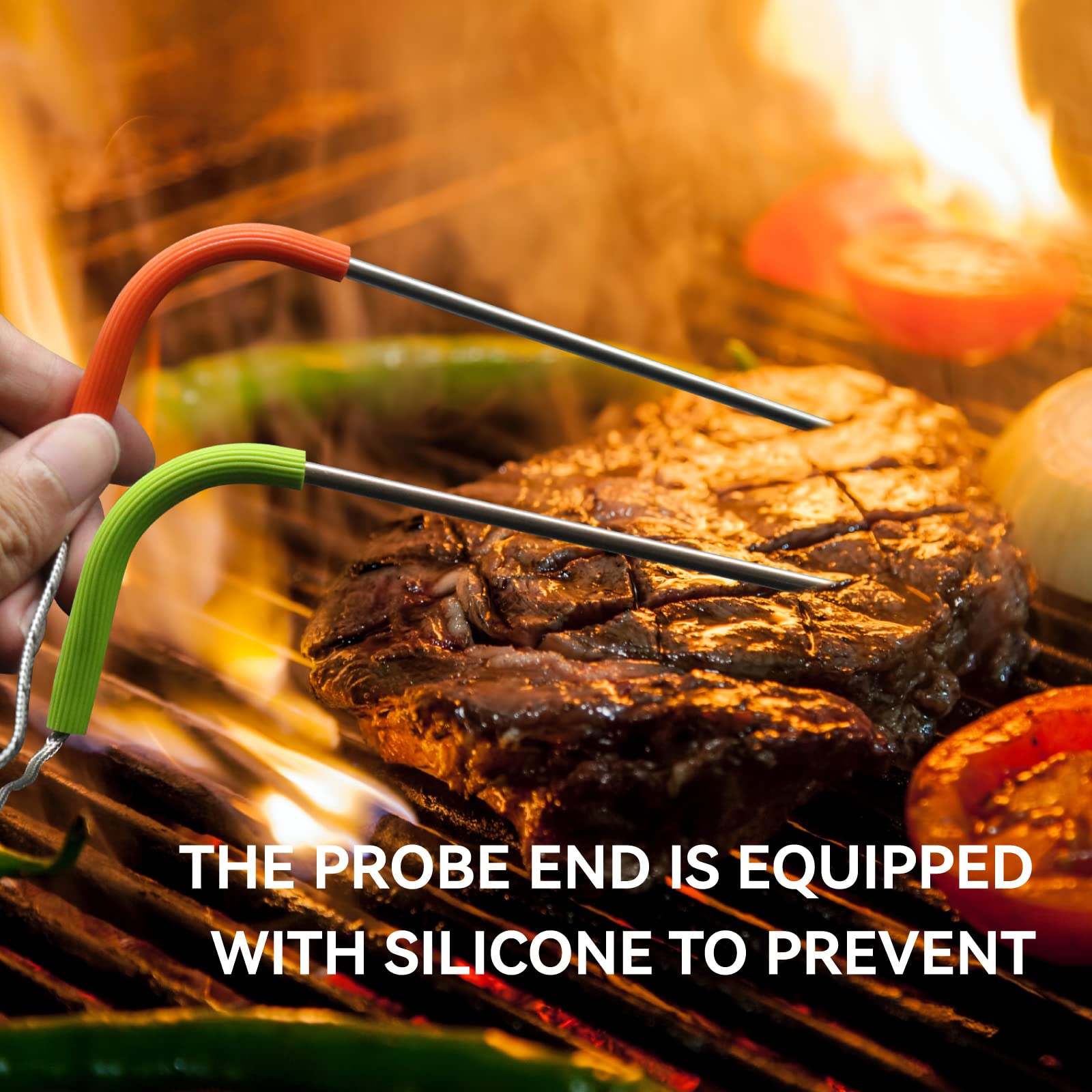 VAGLOBA Meat Probes beside Masterbuilt grill
