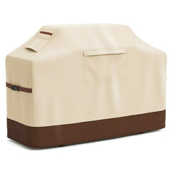 Vailge 55 Inch Grill Cover front view in beige and brown