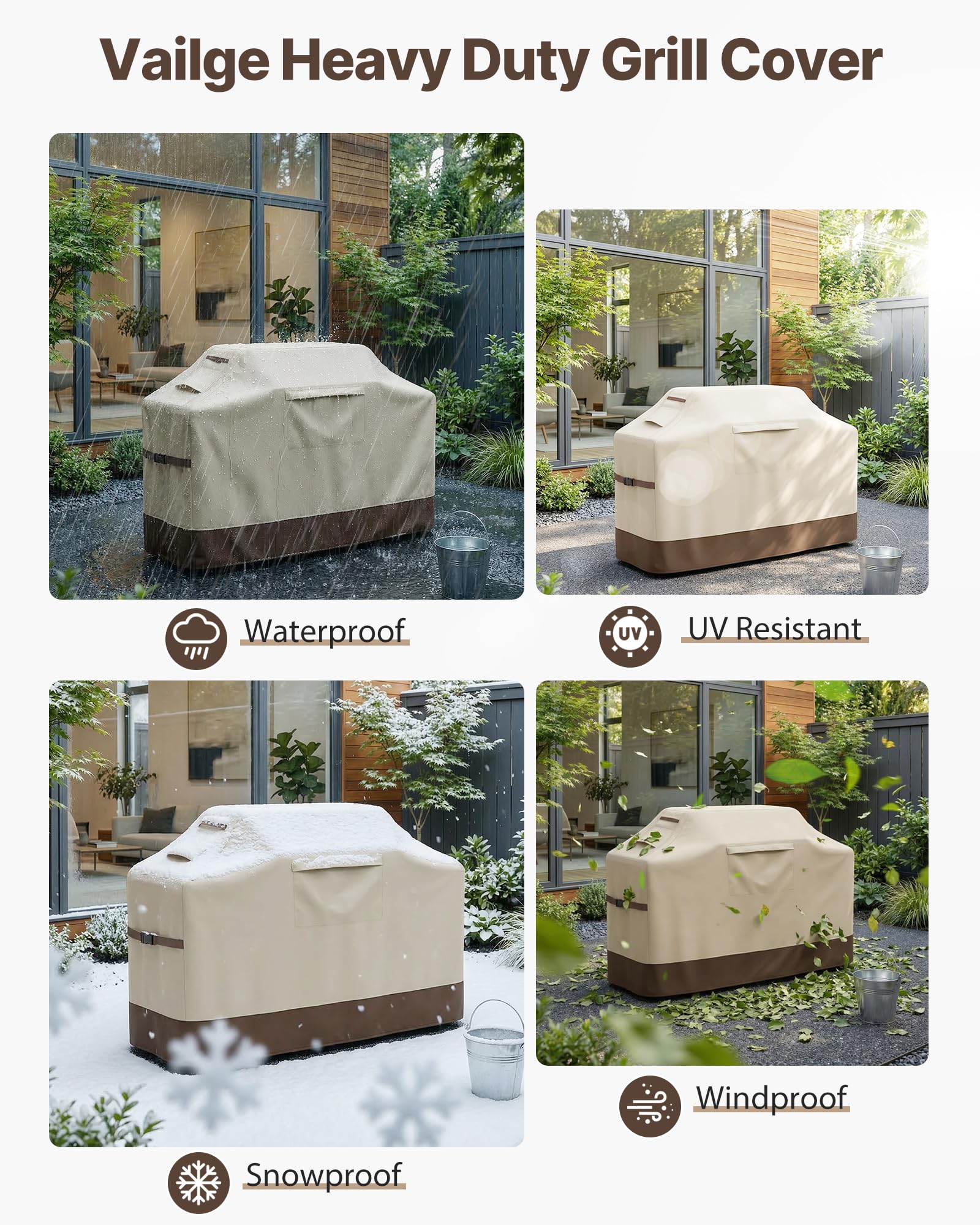 Vailge grill cover demonstrating UV-resistant material