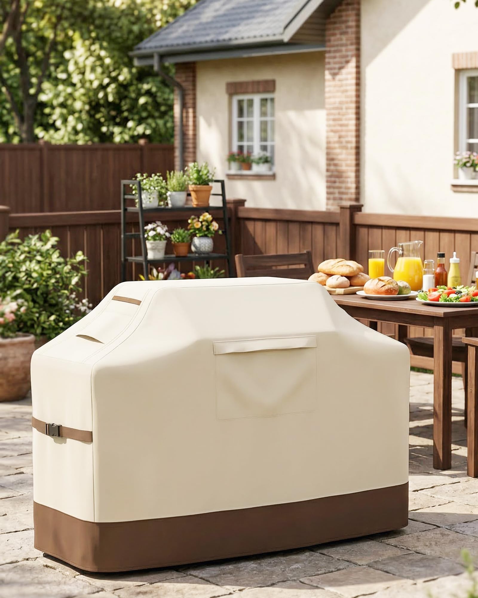 Vailge grill cover folded for easy storage