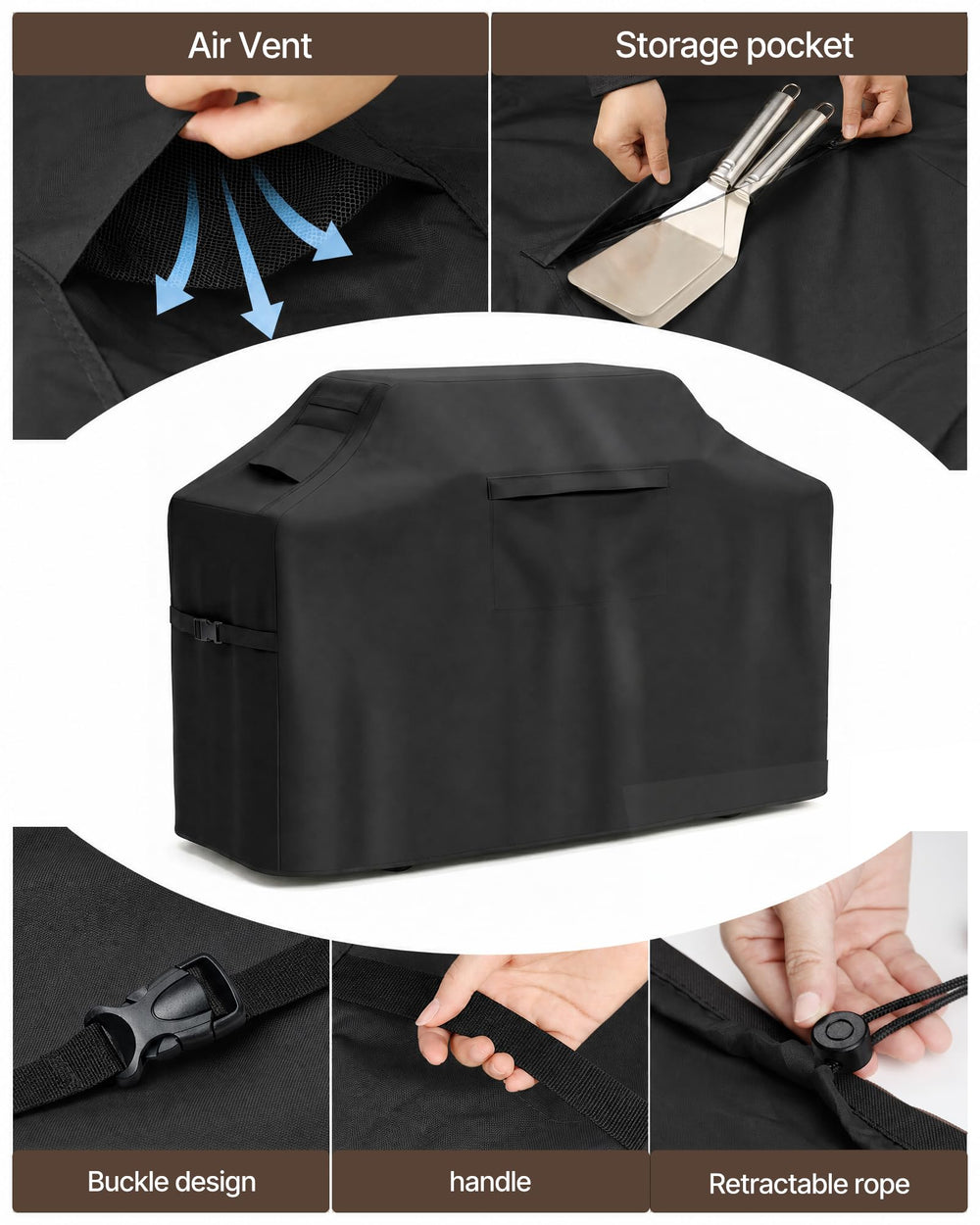 Vailge Grill Cover side view showing fit
