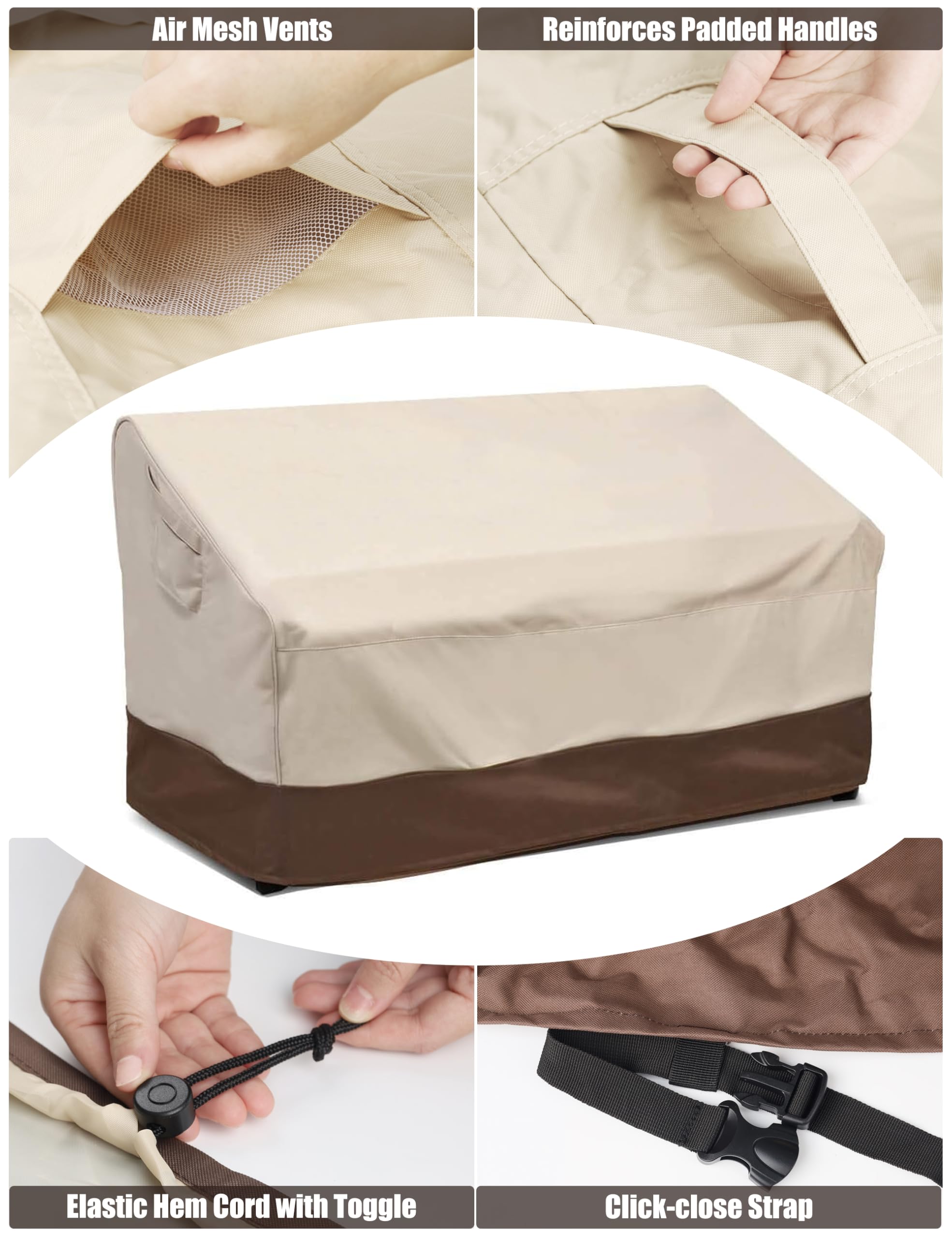 Vailge Loveseat Cover features water-resistant material
