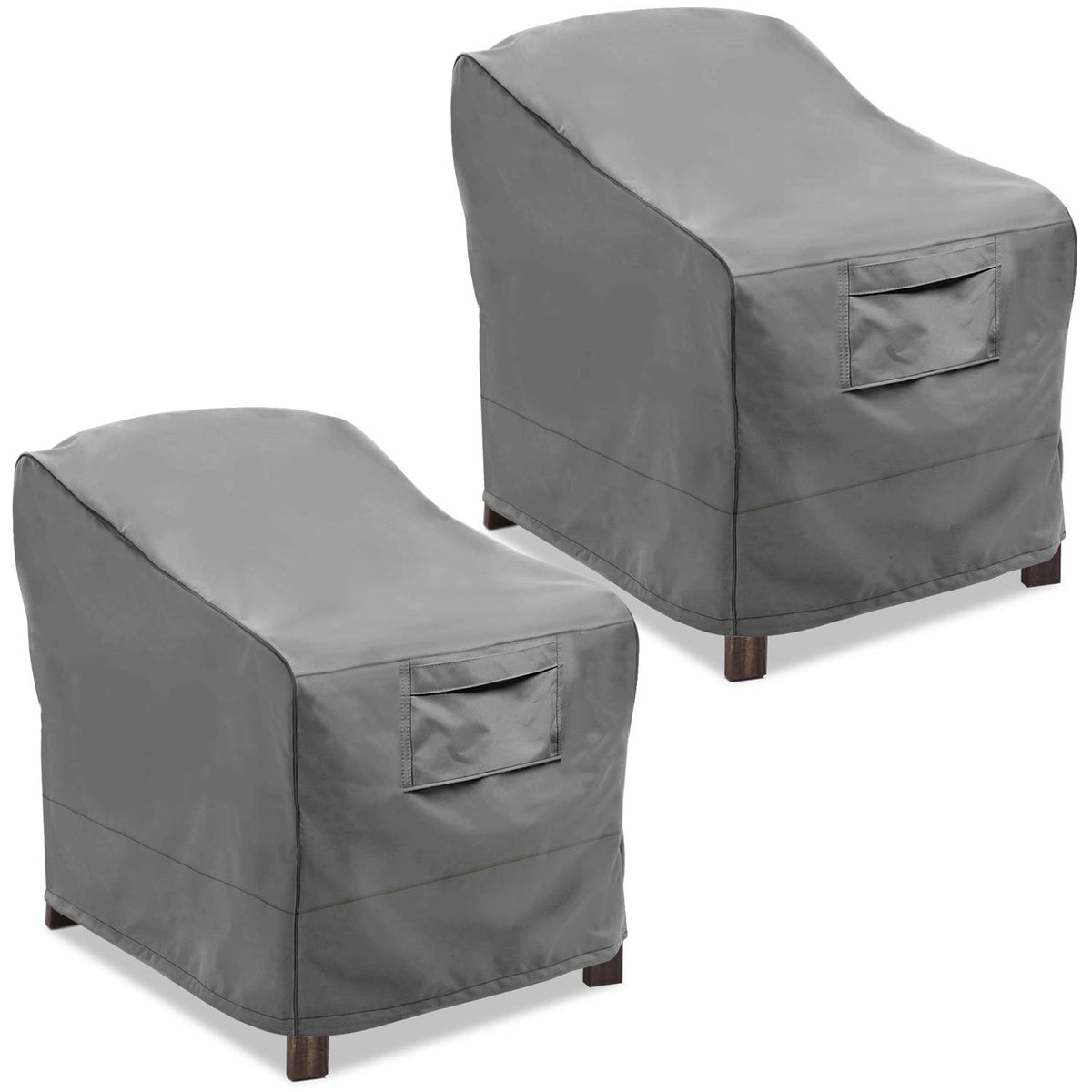 Vailge Patio Chair Cover in grey, front view