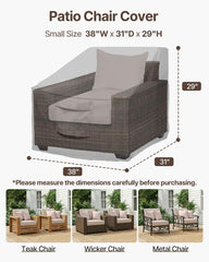 Vailge Patio Chair Covers grey model side view