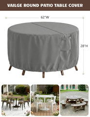 Vailge patio cover with click-close straps