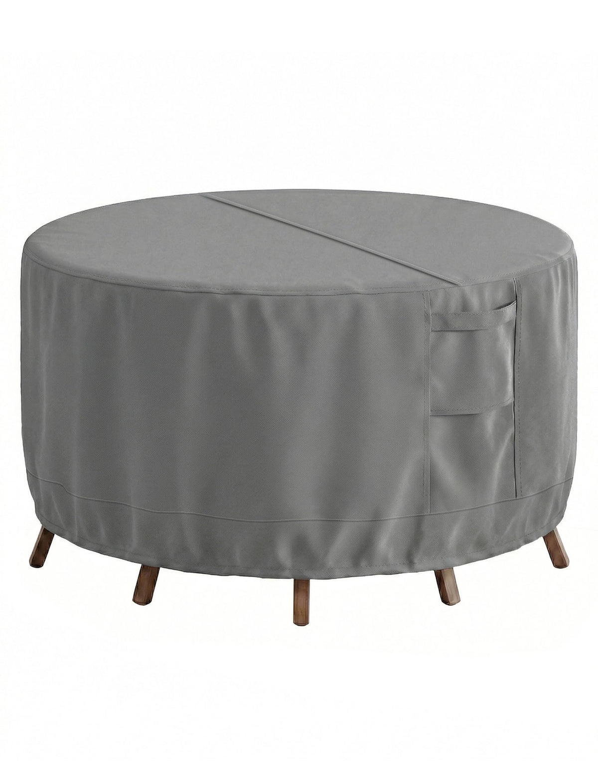 Vailge Round Outdoor Table Cover grey model front view