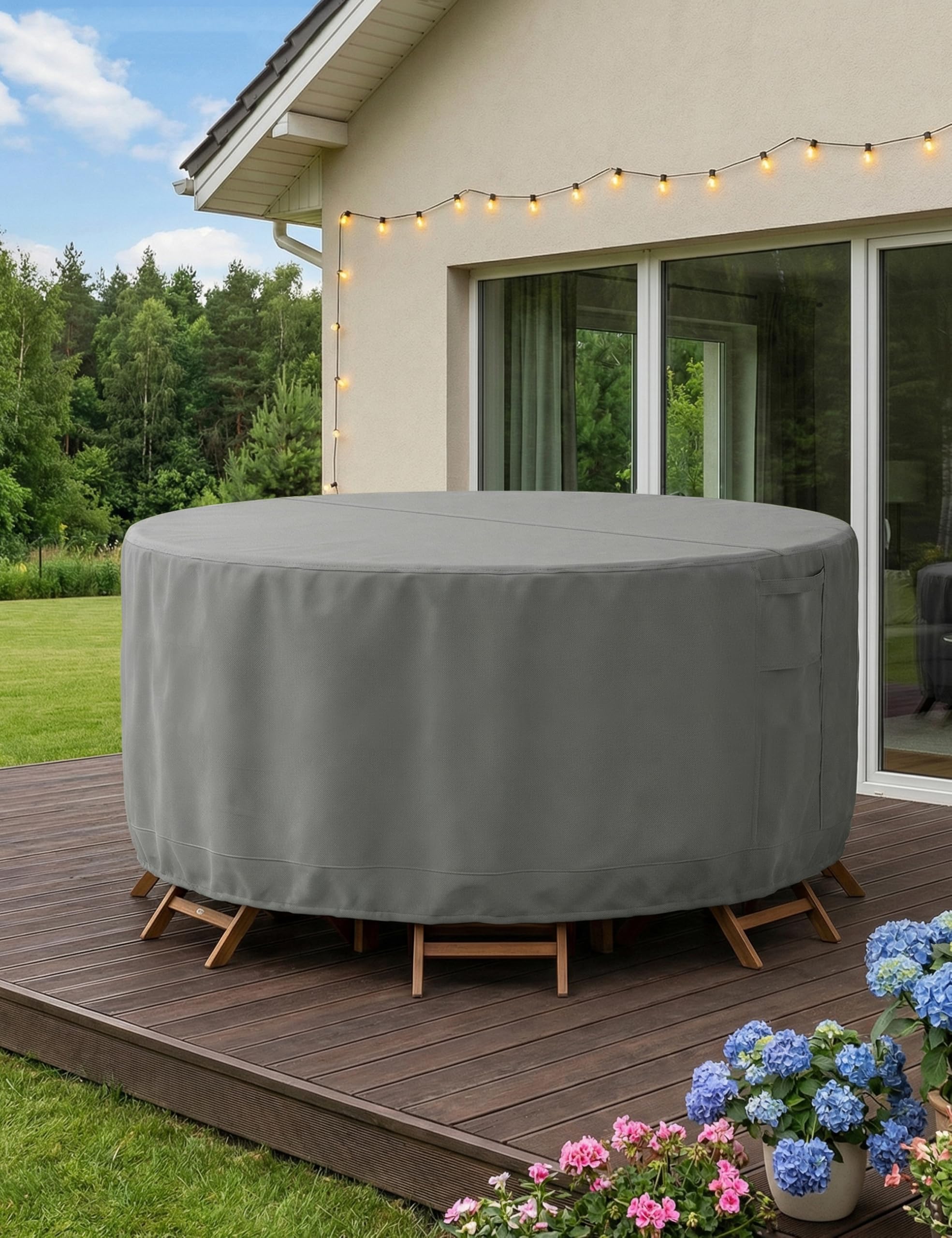 Vailge round outdoor table cover packaging