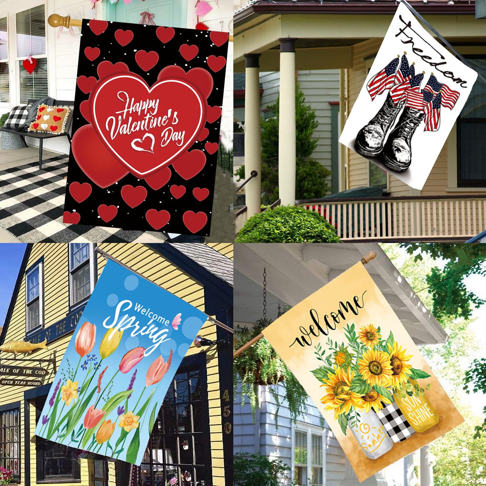 Valentine's Day garden flag from CDLong, designed for outdoor use