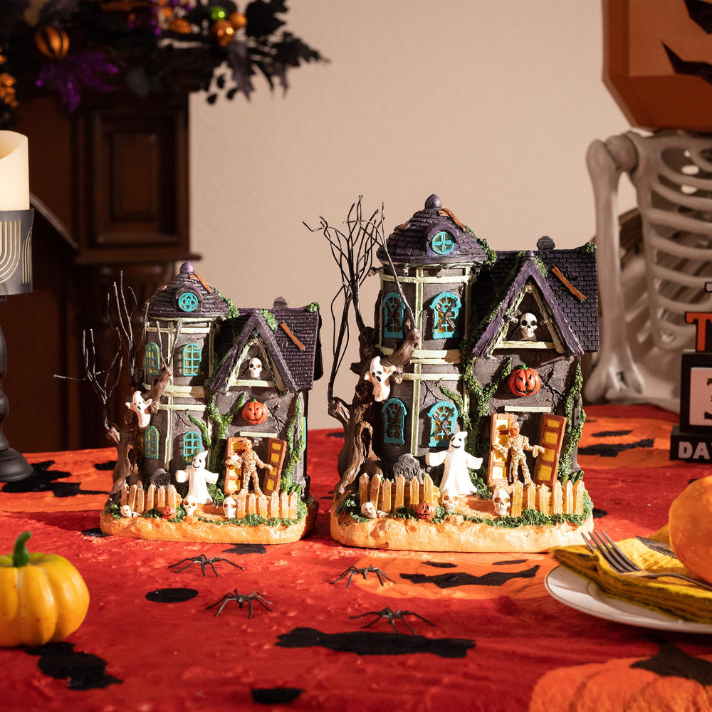 Valery Madelyn Halloween Village in festive outdoor setting