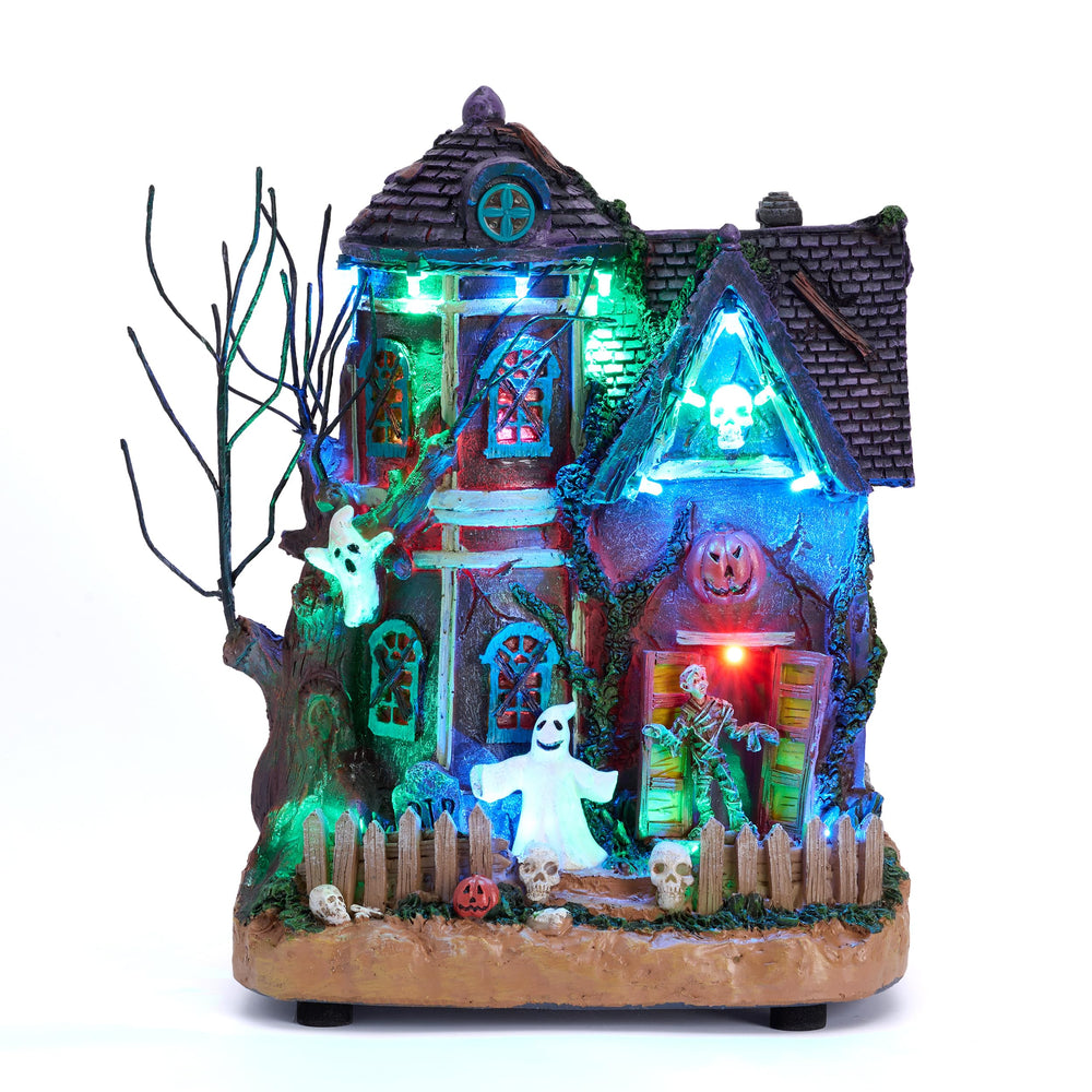 Valery Madelyn Halloween Village Lighted Decoration front view