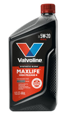 Valvoline High Mileage 150K 5W-20 Motor Oil 1 Quart front view