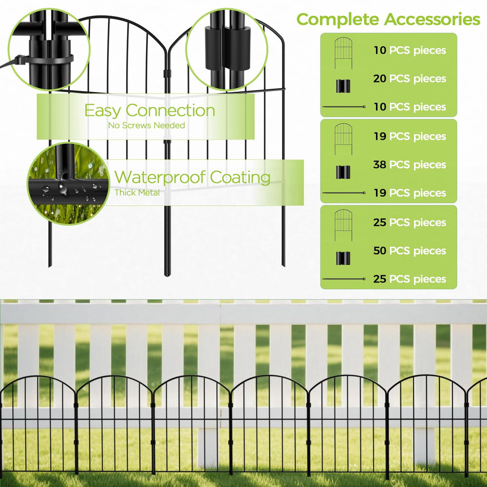 VANCASTLE Decorative Garden Fence arched design close-up
