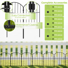 VANCASTLE Decorative Garden Fence arched design close-up