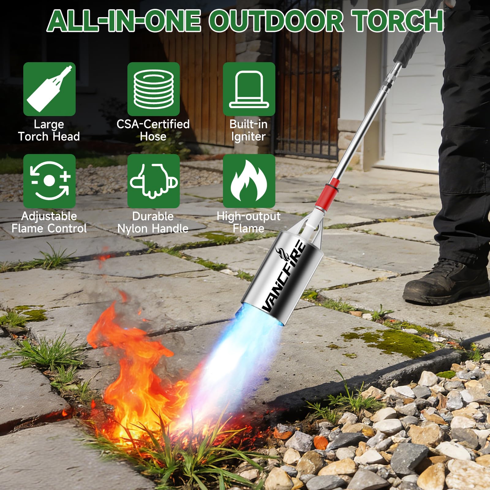 VANCFIRE propane torch complete kit on a table