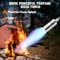 VANCFIRE propane torch in short mode for BBQ use