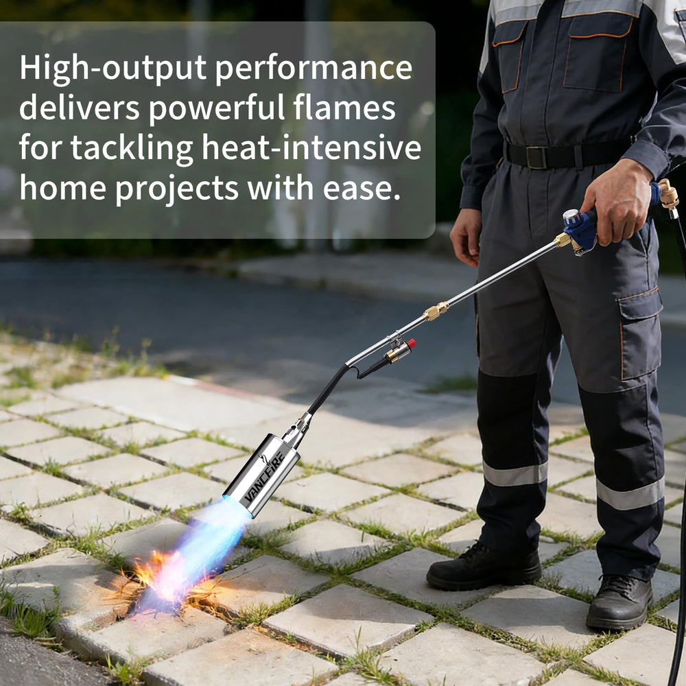 VANCFIRE propane torch with large heat-resistant nozzle