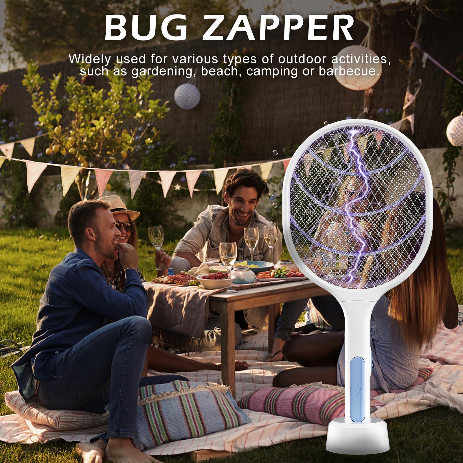 VANELC Bug Zapper showing USB charging port