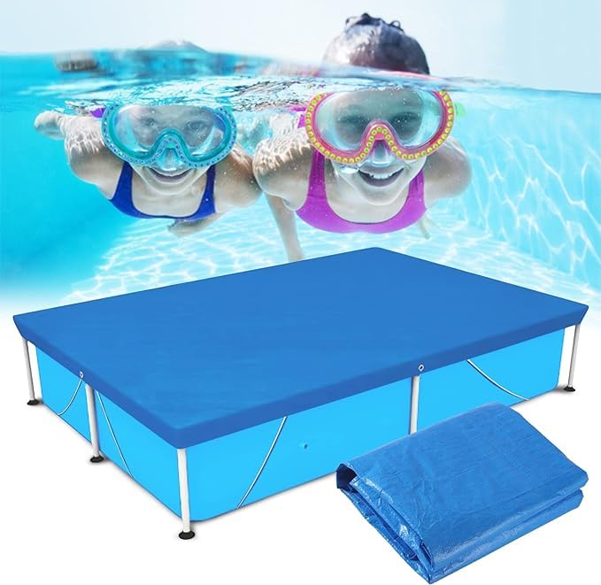 Vanmirr Rectangle Pool Cover 120 x 80 inches blue front view