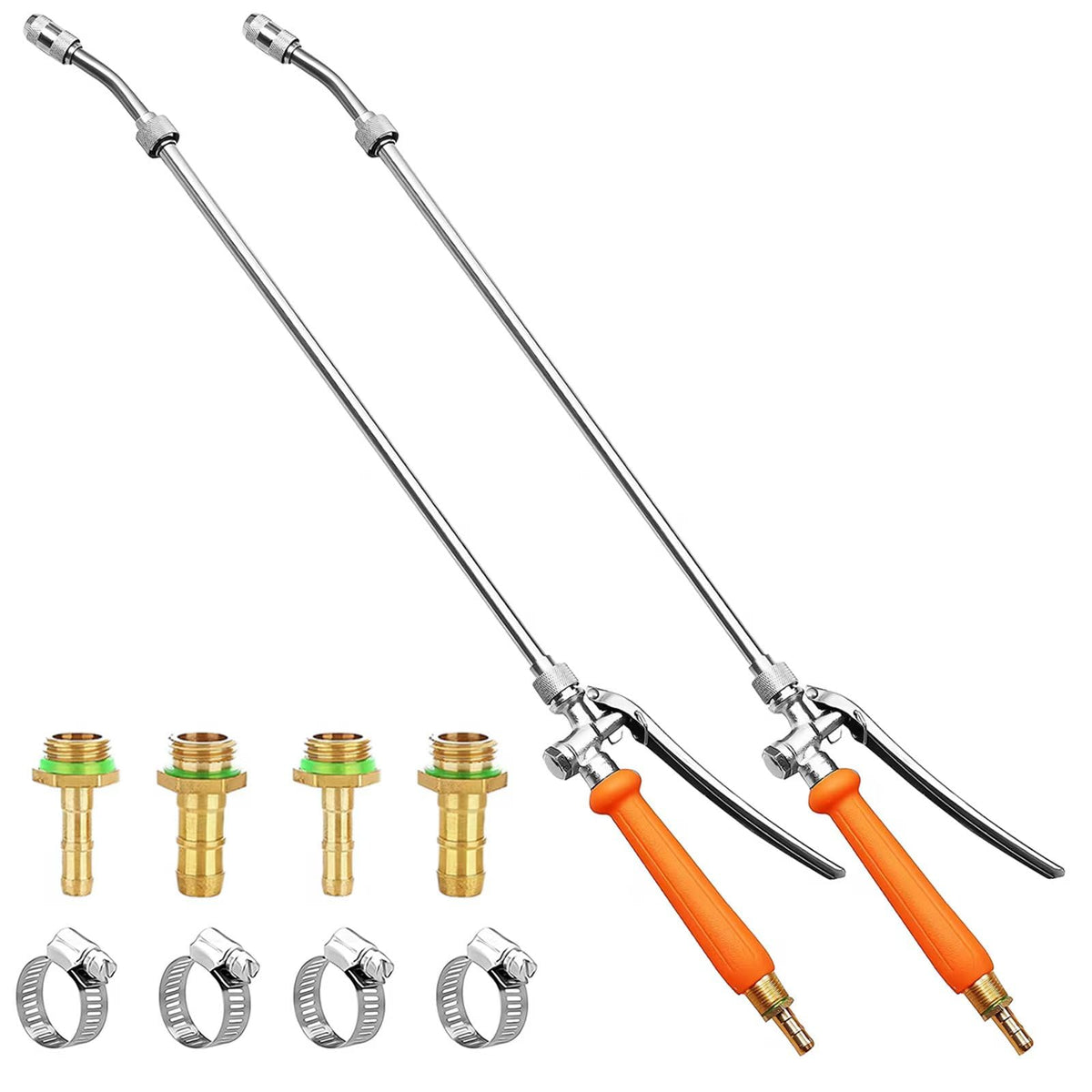 VANPET 2Pcs All Metal Sprayer Wand front view with orange handle
