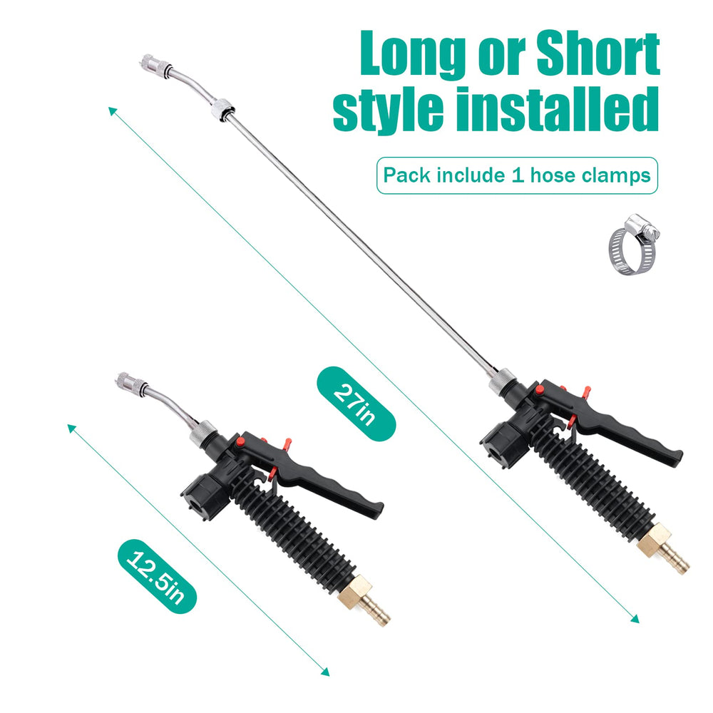 VANPET Adjustable Sprayer Wand side view with brass barbs