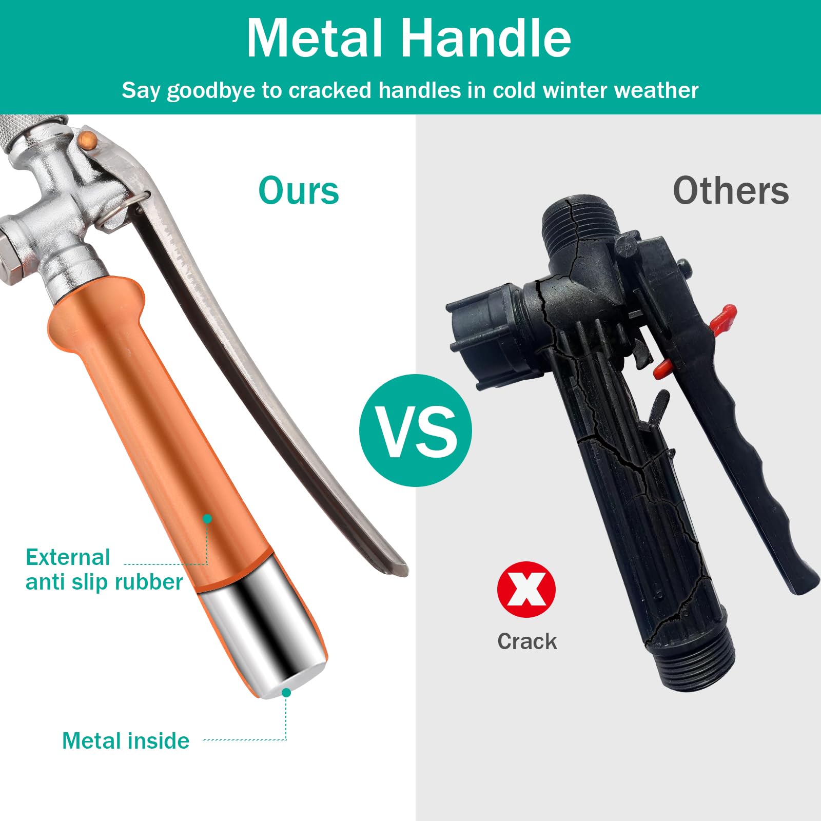 VANPET All Metal Sprayer Wand with adjustable 4-hole nozzle