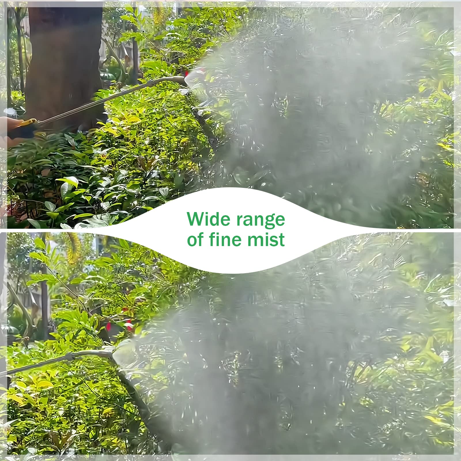 VANPET sprayer wand demonstrating mist spray pattern