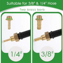 VANPET sprayer wand showing brass barbs for hose connection