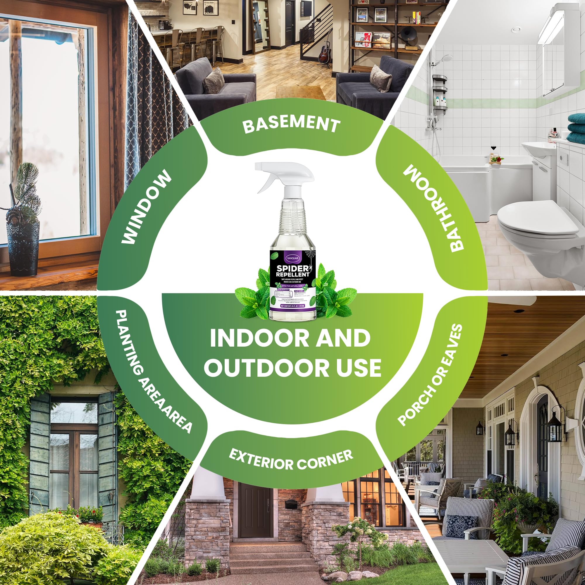 Vanquar Peppermint Oil Insect Repellent Spray being used in garden