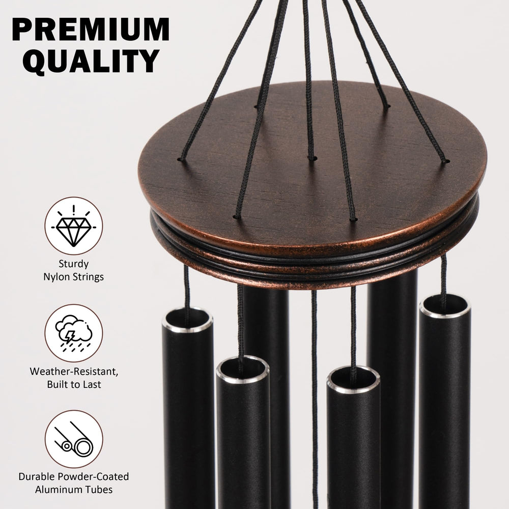 Vanquer Vintage Wind Chimes hanging in a garden