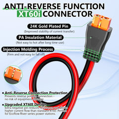 Vansdon XT60i connector close-up showing reverse polarity protection