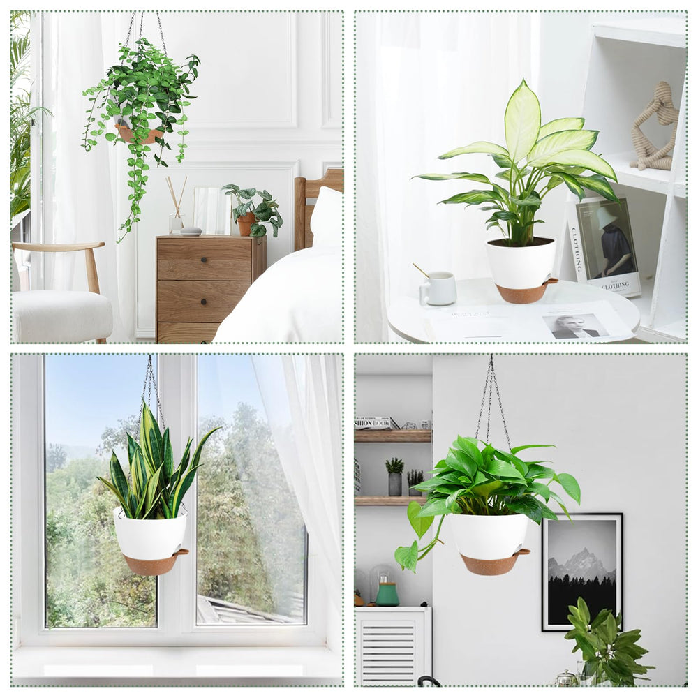 Vanslogreen 6-inch self watering planter in outdoor setting