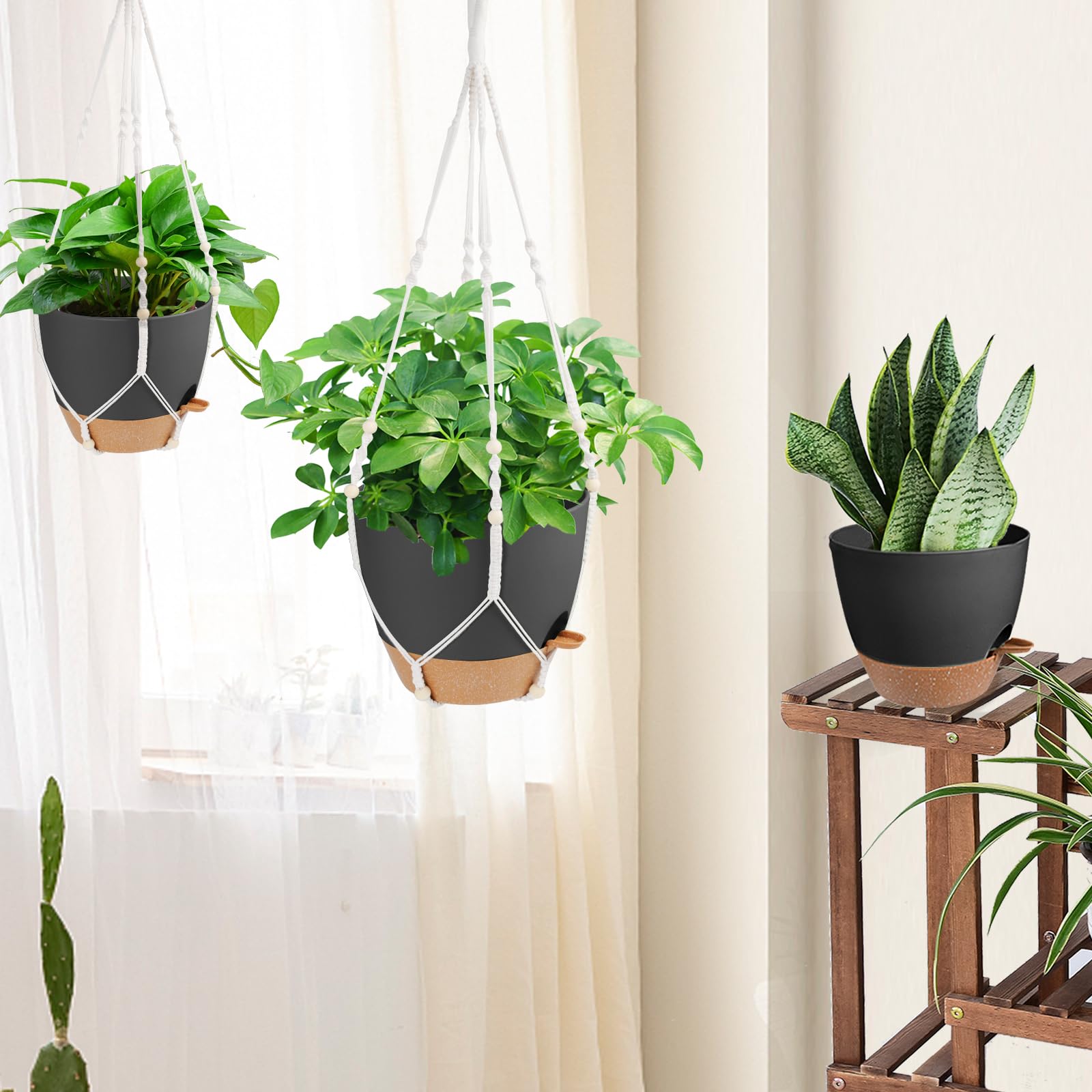 Vanslogreen Macrame Plant Hanger packaging with included items