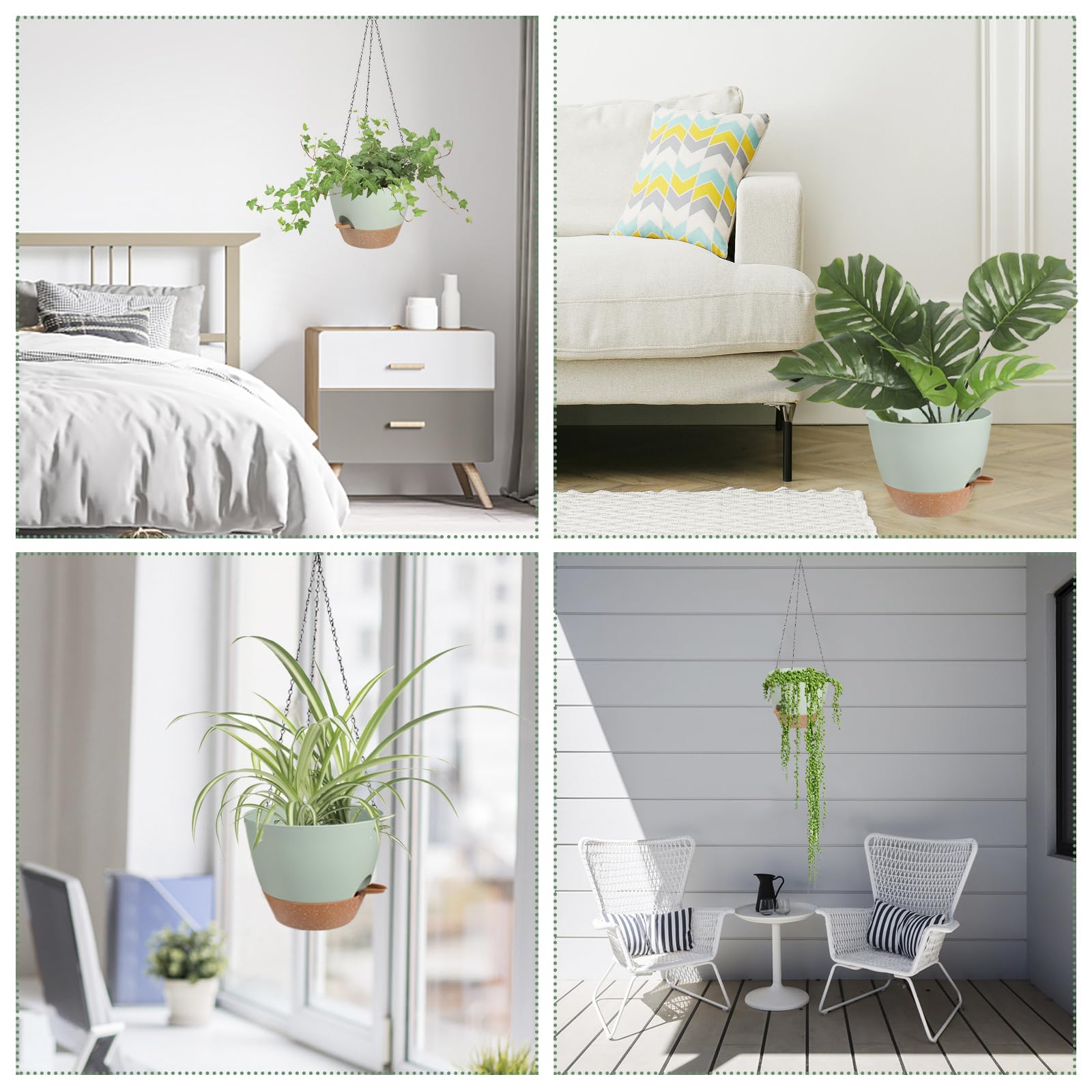 Vanslogreen planter showcasing its self-watering feature