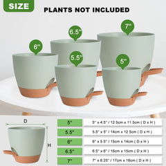 Vanslogreen self watering pots with drainage holes at the bottom